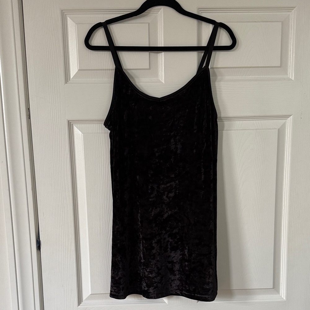 Black Velvet Slip Dress